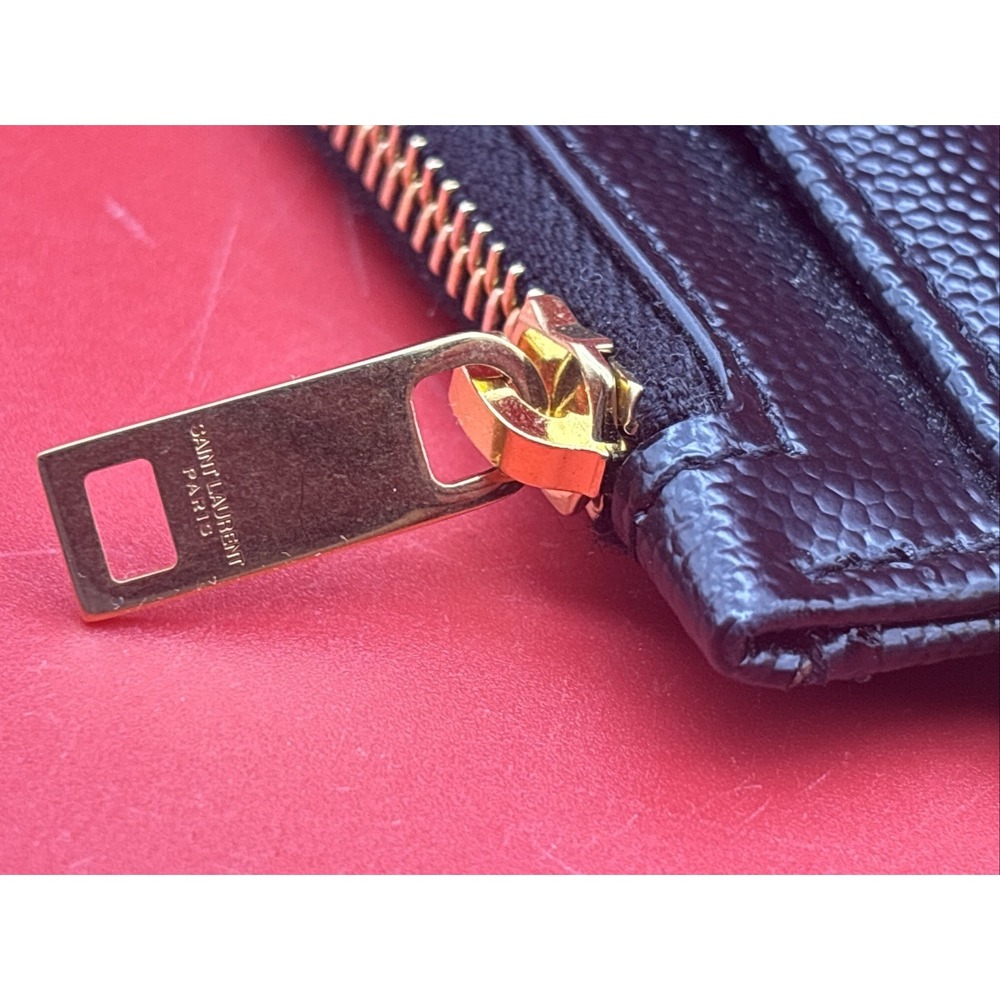 Saint Laurent Black Matelasse Gold Logo Wristlet Clutch - Picture 9 of 14